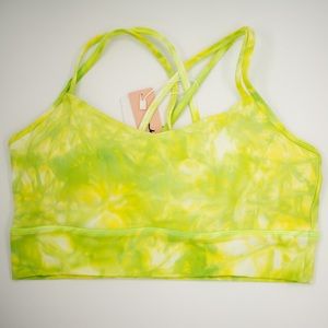 Tier Activewear sports bra yellow and green tie dye. Never been with tags
